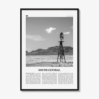 South Central Print Black and White, South Central Wall Art, South Central Poster, South Central Photo, South Central Décor, United States