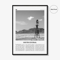 South Central Print Black and White, South Central Wall Art, South Central Poster, South Central Photo, South Central Décor, United States