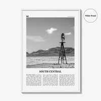 South Central Print Black and White, South Central Wall Art, South Central Poster, South Central Photo, South Central Décor, United States