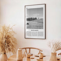 South Dakota Print Black and White No 1, South Dakota Art, South Dakota Poster, South Dakota Photo, South Dakota Map