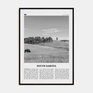 South Dakota Travel B&W No 1 Poster