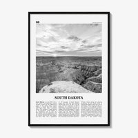 South Dakota Print Black and White No 2, South Dakota Wall Art, South Dakota Poster, South Dakota Photo, USA, United States, North America