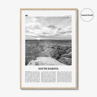 South Dakota Print Black and White No 2, South Dakota Wall Art, South Dakota Poster, South Dakota Photo, USA, United States, North America