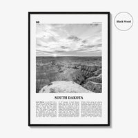 South Dakota Print Black and White No 2, South Dakota Wall Art, South Dakota Poster, South Dakota Photo, USA, United States, North America