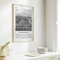 South Kensington Print Black and White, South Kensington Wall Art, South Kensington Poster, South Kensington Photo, London