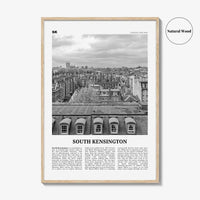 South Kensington Print Black and White, South Kensington Wall Art, South Kensington Poster, South Kensington Photo, London