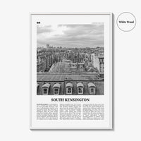 South Kensington Print Black and White, South Kensington Wall Art, South Kensington Poster, South Kensington Photo, London