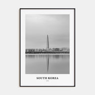South Korea Portrait B&W Poster