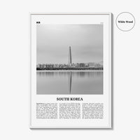 South Korea Print Black and White, South Korea Wall Art, South Korea Poster, South Korea Photo, 韓國 大韓民國 南韓 한국 대한민국 남한 지도, Seoul, Asia