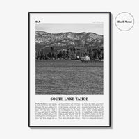 South Lake Tahoe Print Black and White, South Lake Tahoe Wall Art, South Lake Tahoe Poster, South Lake Tahoe Photo, California, USA