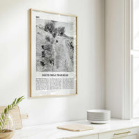 South Mesa Trailhead Print Black and White, South Mesa Wall Art, South Mesa Poster, South Mesa Photo, South Mesa Wall Décor, South Mesa Map