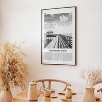 South Padre Island Print Black and White, South Padre Island Wall Art, South Padre Island Poster, South Padre Island Photo, Texas, USA