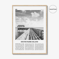 South Padre Island Print Black and White, South Padre Island Wall Art, South Padre Island Poster, South Padre Island Photo, Texas, USA