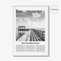 South Padre Island Print Black and White, South Padre Island Wall Art, South Padre Island Poster, South Padre Island Photo, Texas, USA