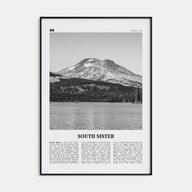 South Sister Travel B&W Poster