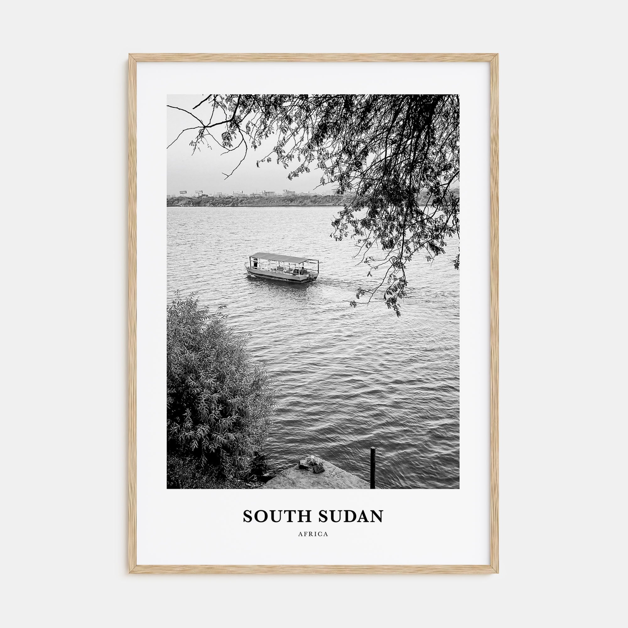 South Sudan Portrait B&W Poster