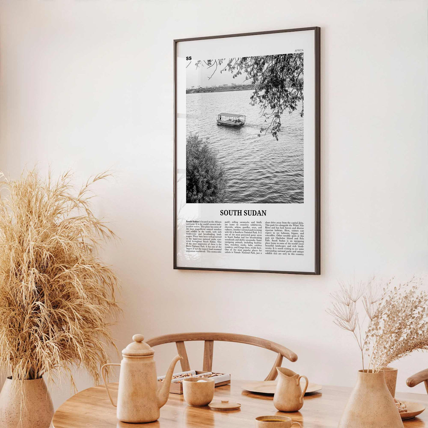 South Sudan Print Black and White, South Sudan Wall Art, South Sudan Poster, South Sudan Photo, South Sudan Wall Decor, Country Art Print