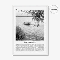 South Sudan Print Black and White, South Sudan Wall Art, South Sudan Poster, South Sudan Photo, South Sudan Wall Decor, Country Art Print