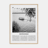 South Sudan Travel B&W Poster