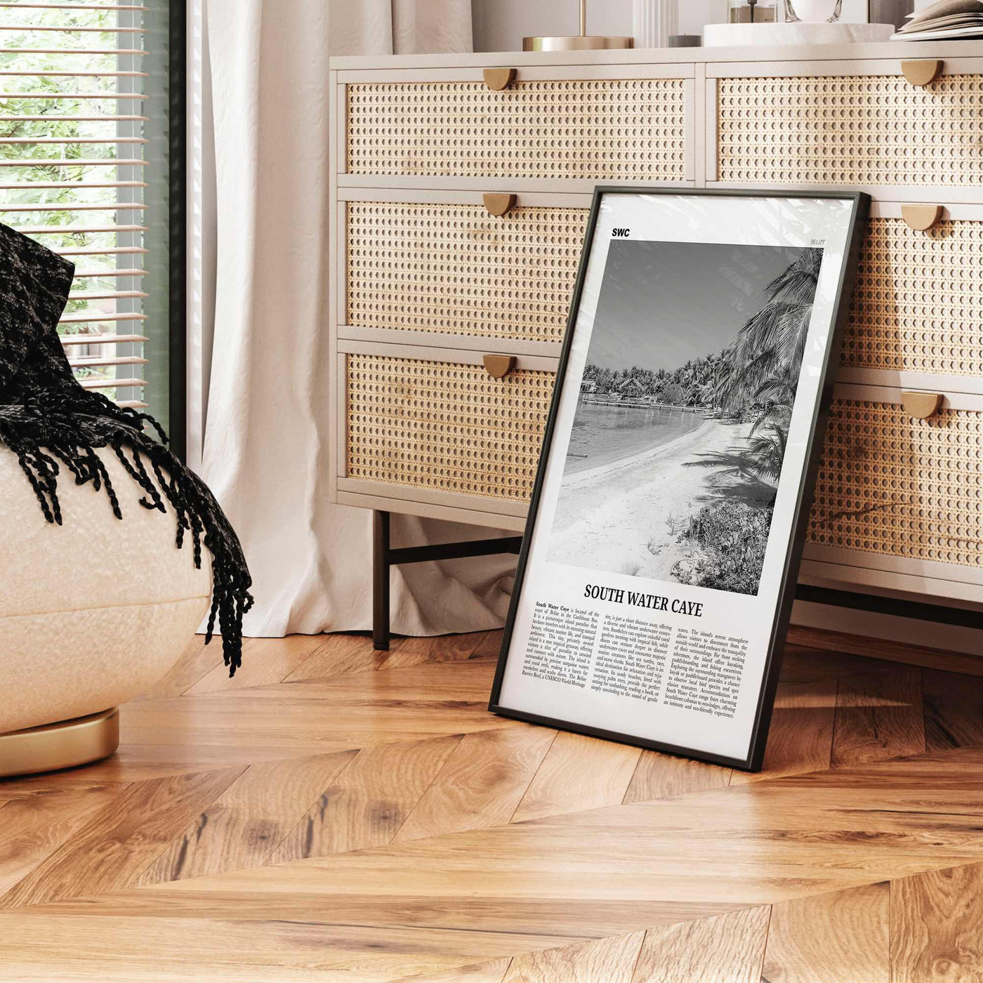 South Water Caye Print Black and White, South Water Caye Wall Art, South Water Caye Poster, South Water Caye Photo, Wall Décor, Belize