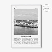 Southampton Print Black and White England, Southampton Wall Art, Southampton Poster, Southampton Photo, Southampton Wall Décor, UK
