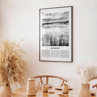 Southeast Print Black and White, Southeast Wall Art, Southeast Poster, Southeast Photo, Southeast Wall Décor, Southeast Map, United States