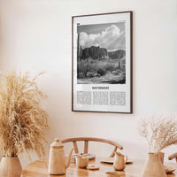 Southwest Print Black and White, Southwest Wall Art, Southwest Poster, Southwest Photo, Southwest Wall Décor, Southwest Map, United States