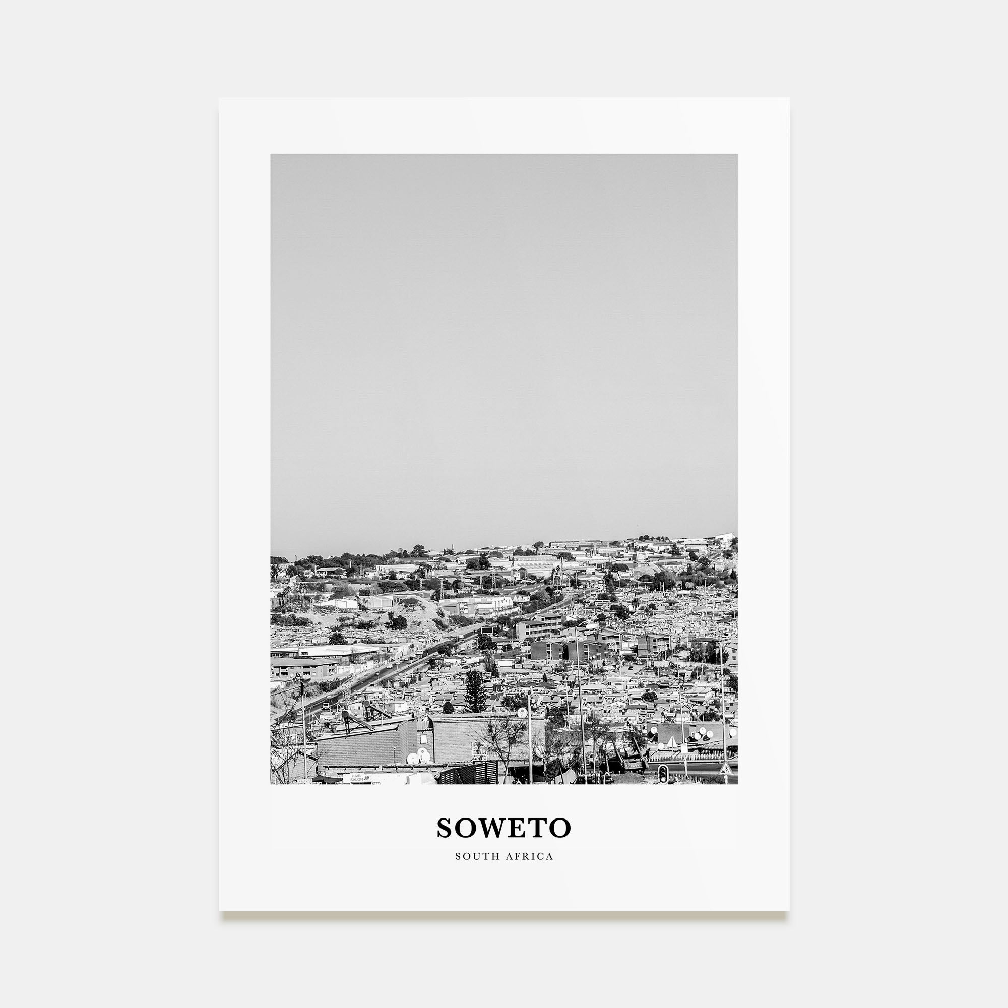 Soweto Portrait B&W Poster