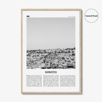 Soweto Print Black and White, Soweto Wall Art, Soweto Poster, Soweto Photo, Soweto Wall Décor, Soweto Map, South Africa