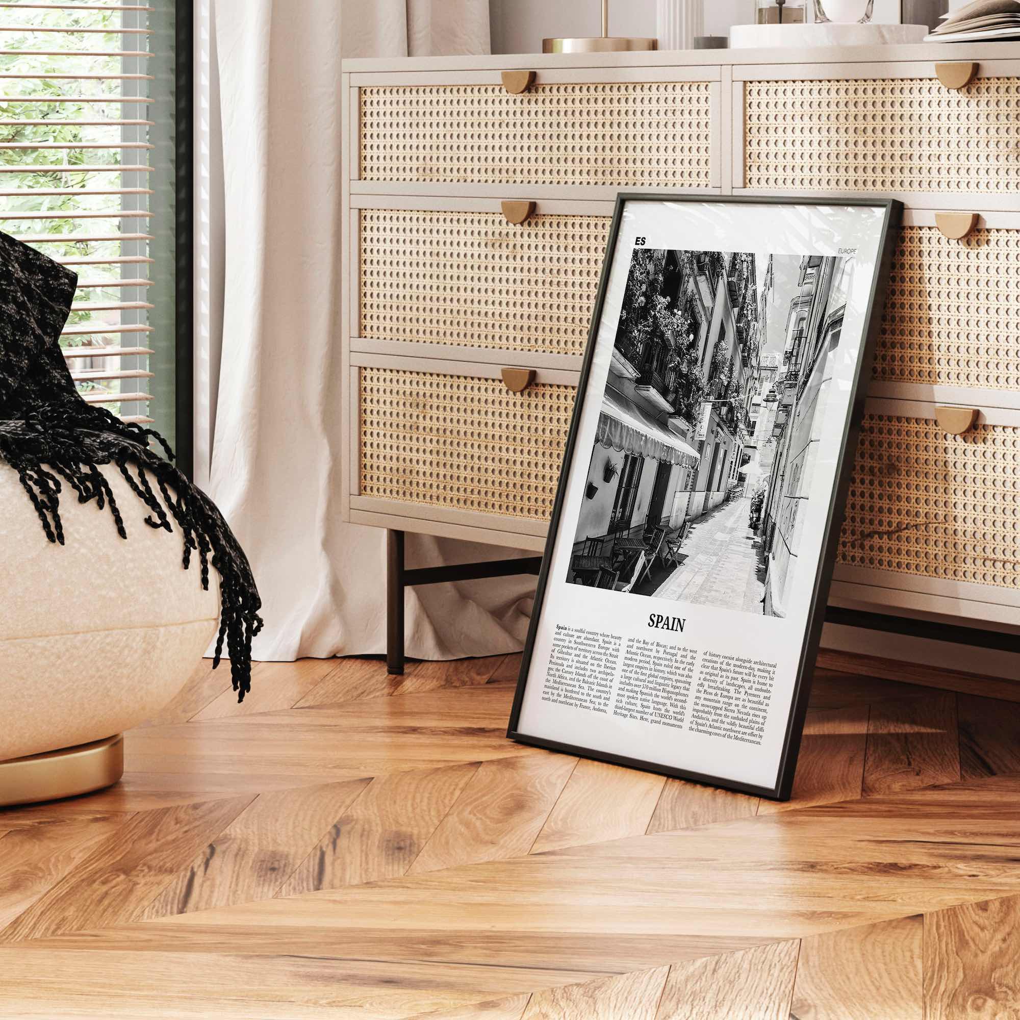 Spain Print Black and White No 1, Spain Wall Art, Spain Poster, Spain Photo, Spain Wall Decor, España, Madrid, Barcelona, Andalusia