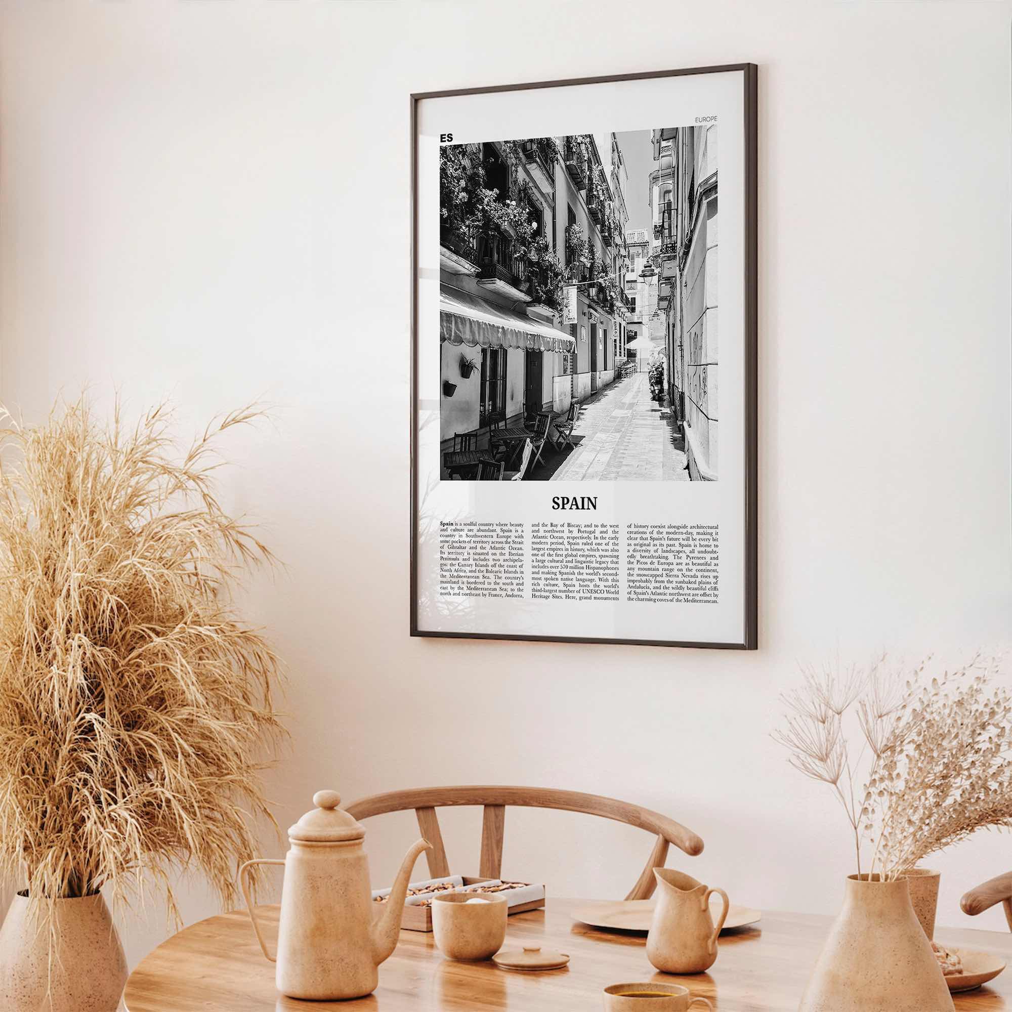 Spain Print Black and White No 1, Spain Wall Art, Spain Poster, Spain Photo, Spain Wall Decor, España, Madrid, Barcelona, Andalusia