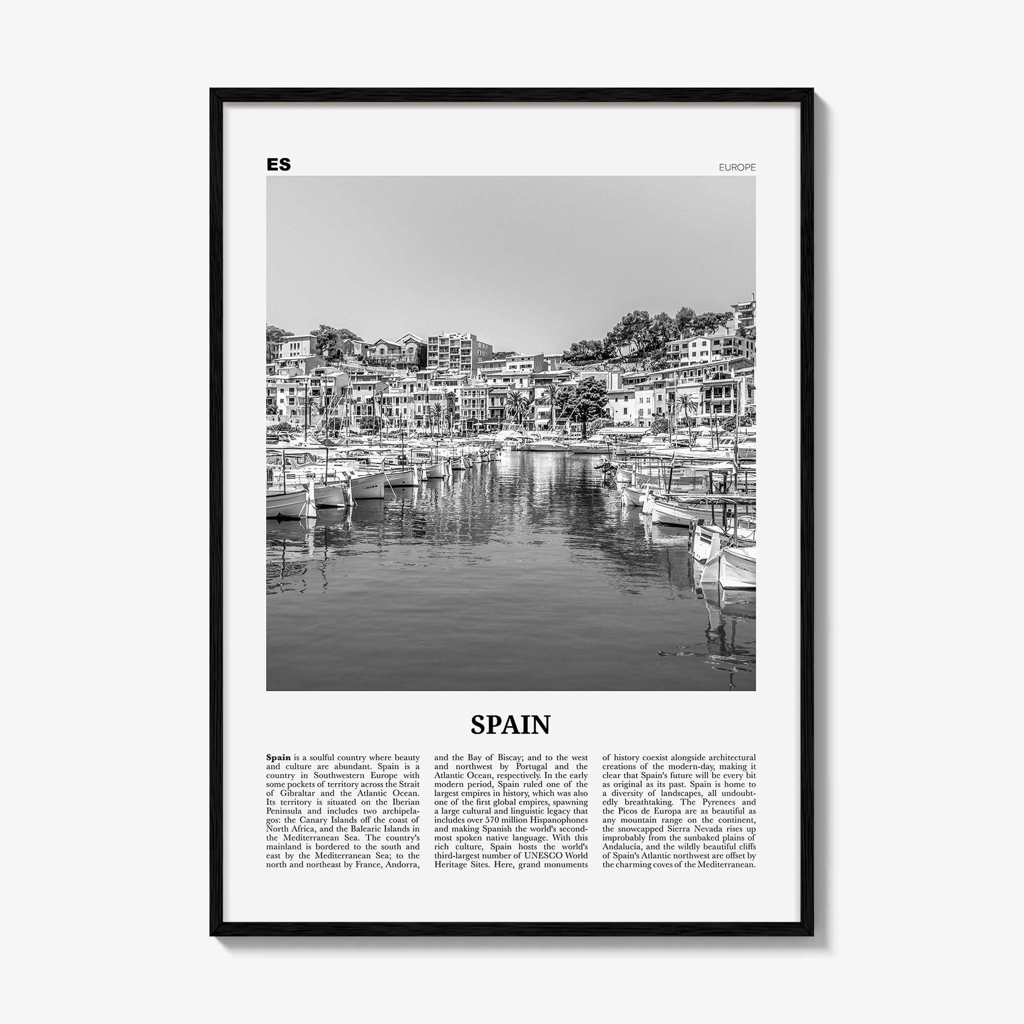 Spain Print Black and White No 2, Spain Wall Art, Spain Poster, Spain Photo, Spain Wall Decor, España, Madrid, Barcelona, Andalusia