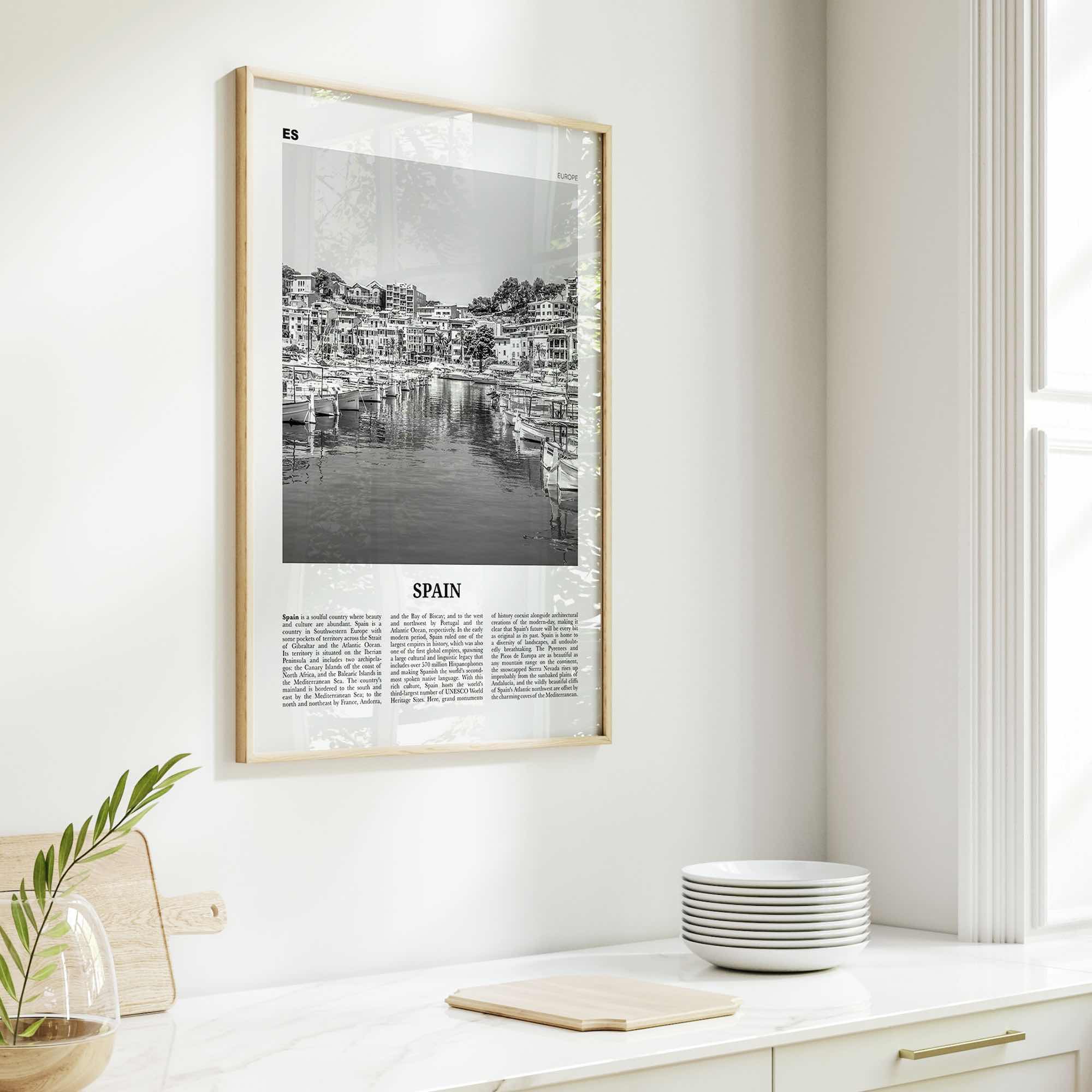 Spain Print Black and White No 2, Spain Wall Art, Spain Poster, Spain Photo, Spain Wall Decor, España, Madrid, Barcelona, Andalusia