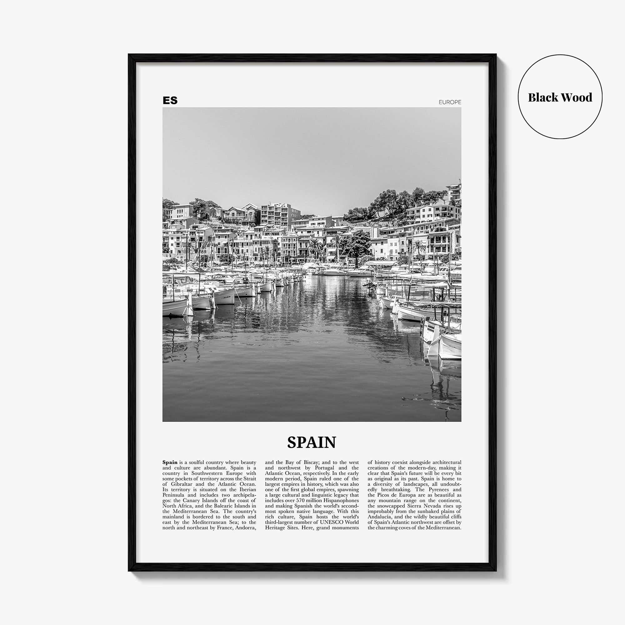 Spain Print Black and White No 2, Spain Wall Art, Spain Poster, Spain Photo, Spain Wall Decor, España, Madrid, Barcelona, Andalusia