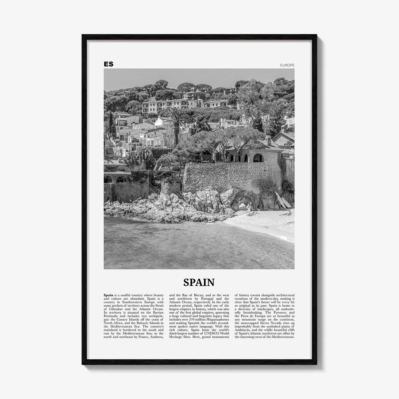 Spain Print Black and White No 3, Spain Wall Art, Spain Poster, Spain Photo, Spain Wall Decor, España, Madrid, Barcelona, Andalusia