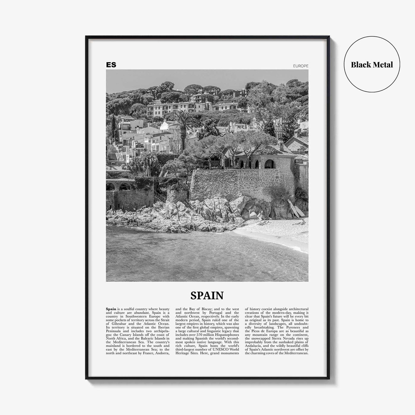 Spain Print Black and White No 3, Spain Wall Art, Spain Poster, Spain Photo, Spain Wall Decor, España, Madrid, Barcelona, Andalusia