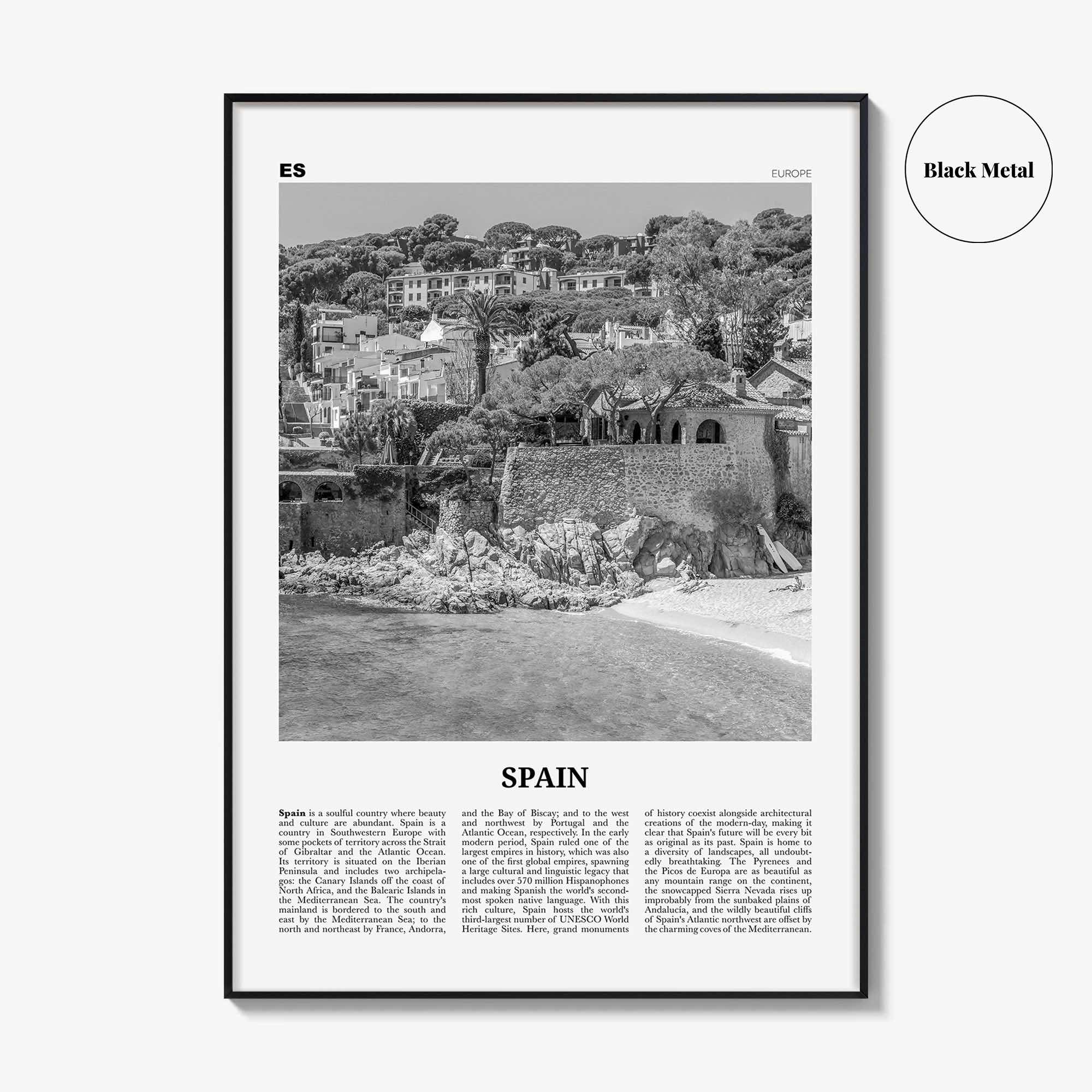 Spain Print Black and White No 3, Spain Wall Art, Spain Poster, Spain Photo, Spain Wall Decor, España, Madrid, Barcelona, Andalusia