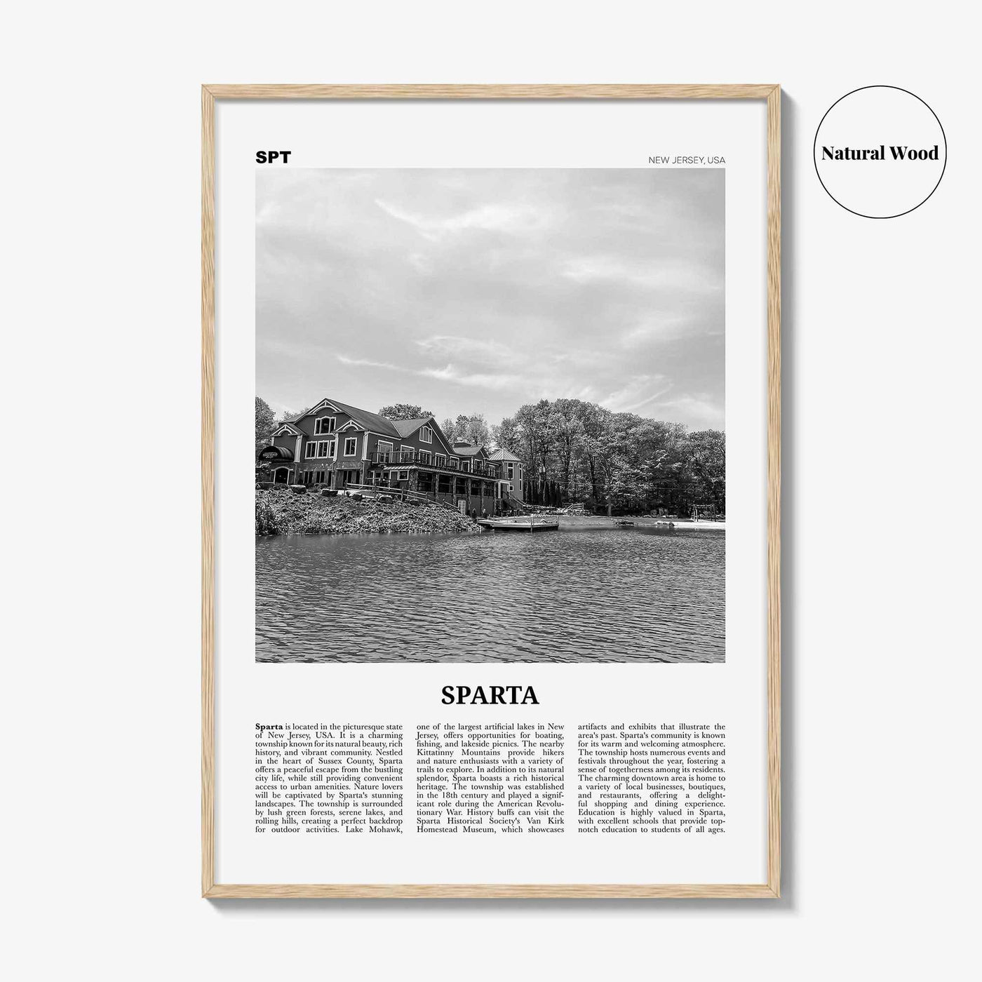 Sparta Print Black and White, Sparta Wall Art, Sparta Poster, Sparta Photo, Sparta Wall Décor, Sparta Map Poster