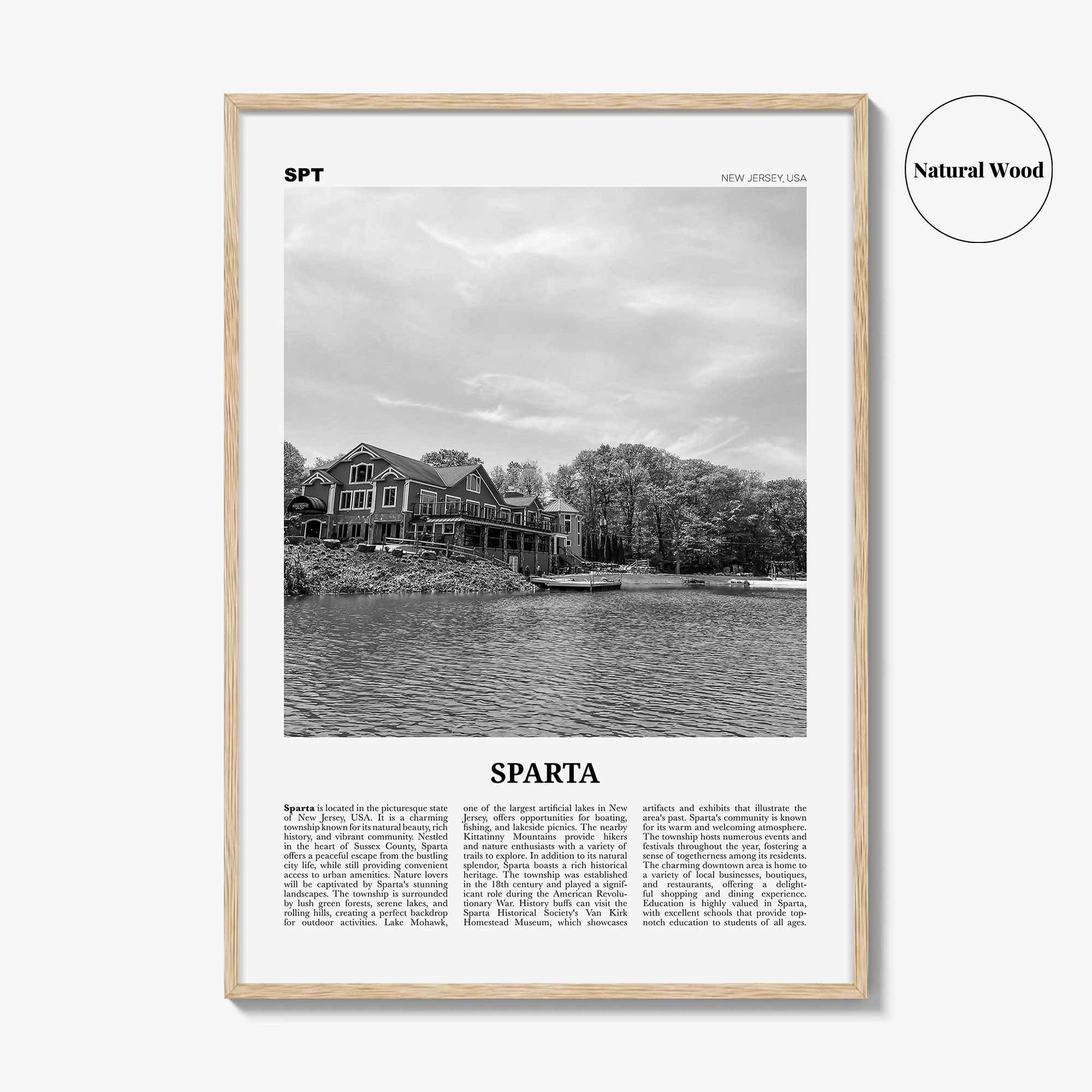 Sparta Print Black and White, Sparta Wall Art, Sparta Poster, Sparta Photo, Sparta Wall Décor, Sparta Map Poster