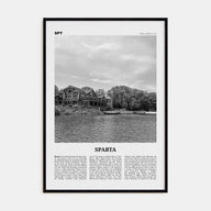 Sparta Travel B&W Poster