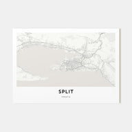 Split Map Landscape Poster