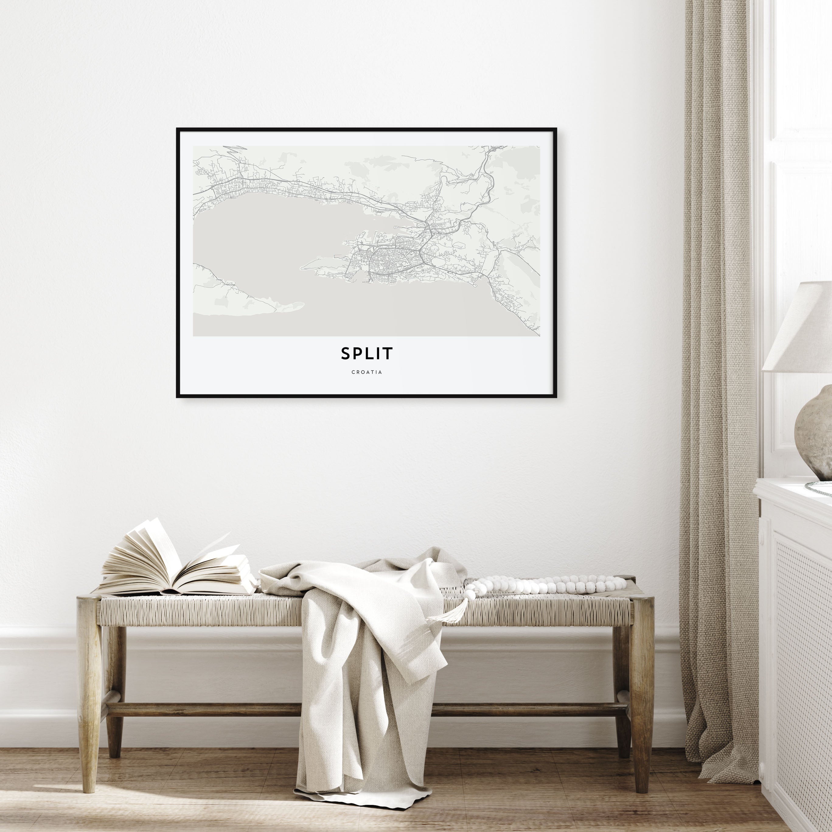 Split Map Landscape Poster