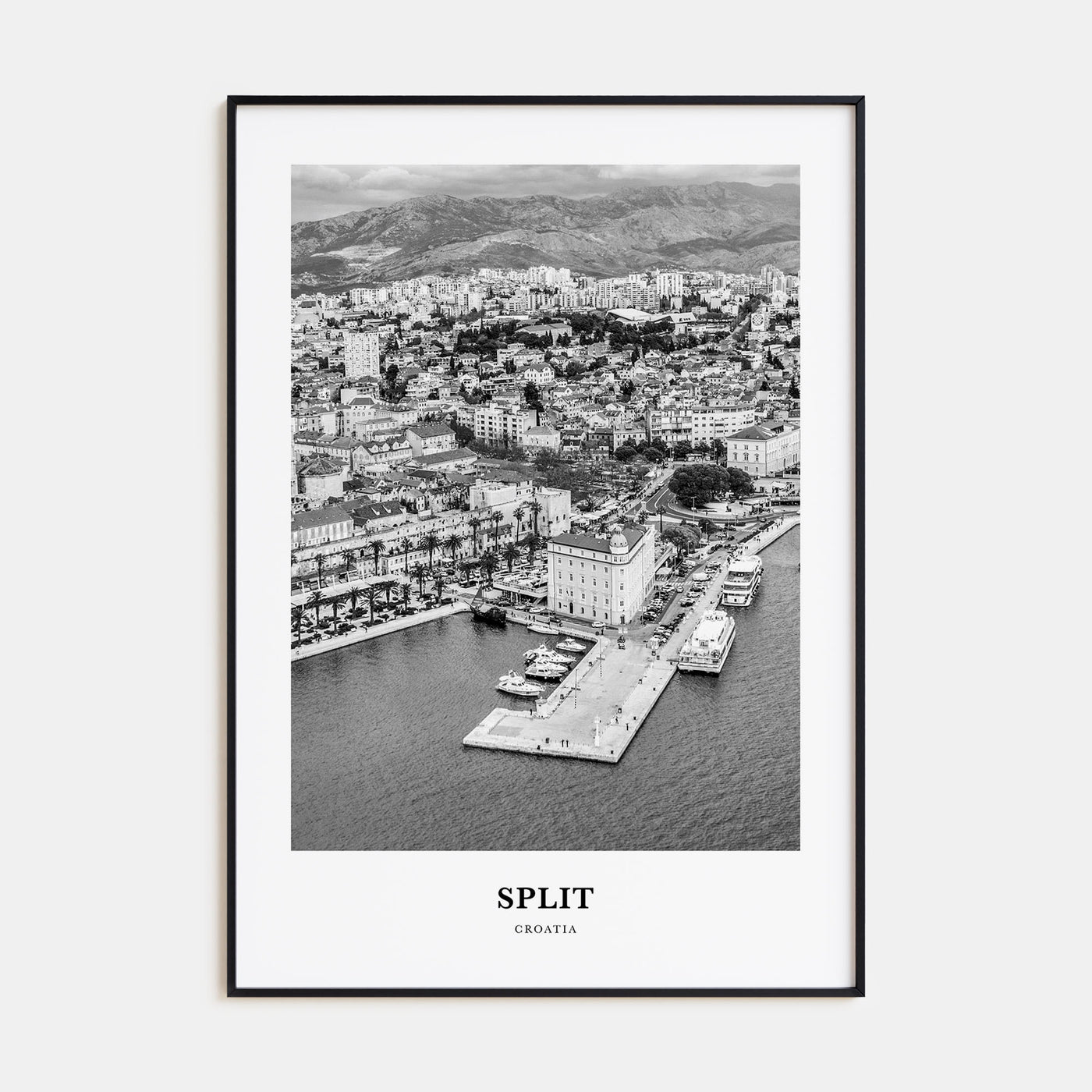 Split Portrait B&W Poster