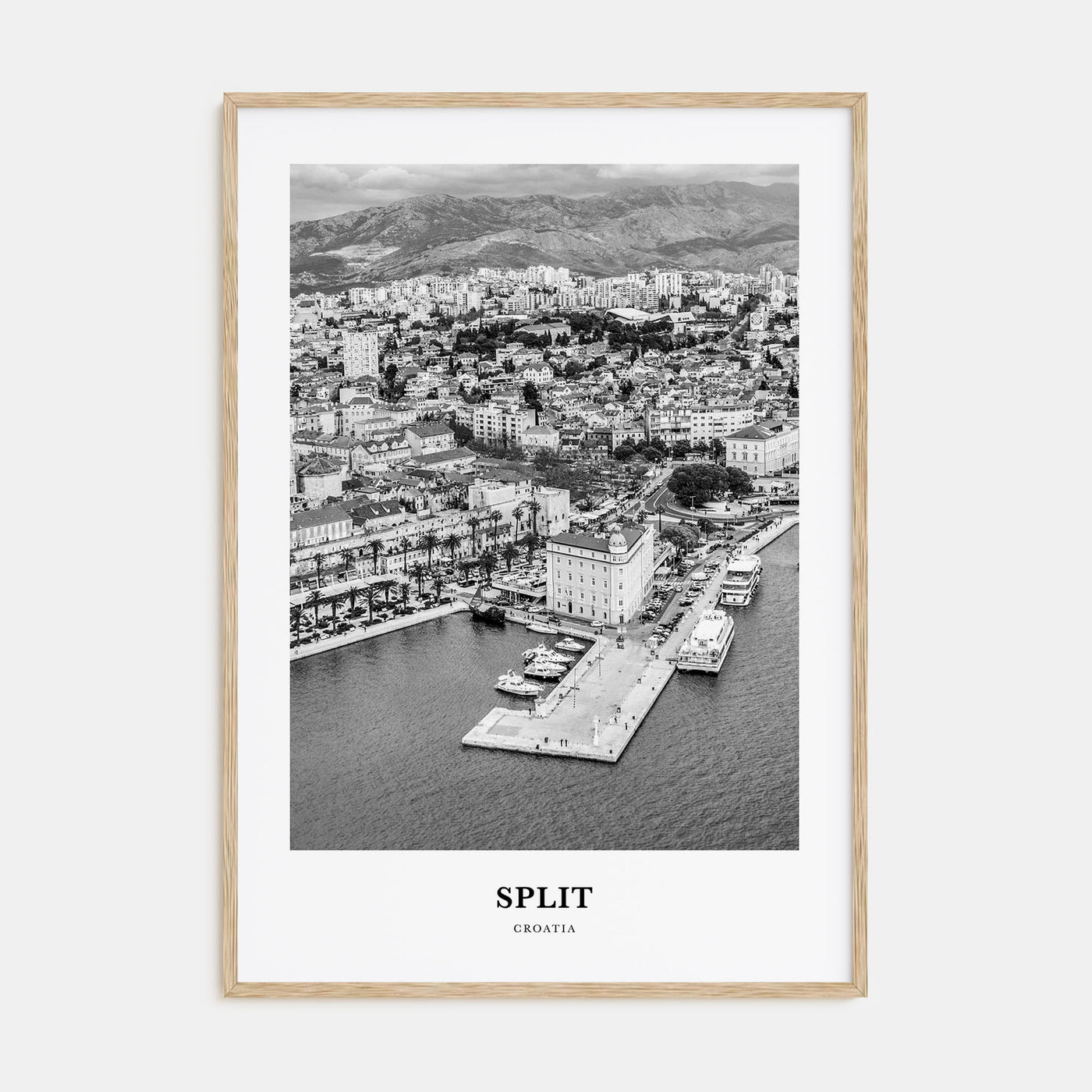 Split Portrait B&W Poster