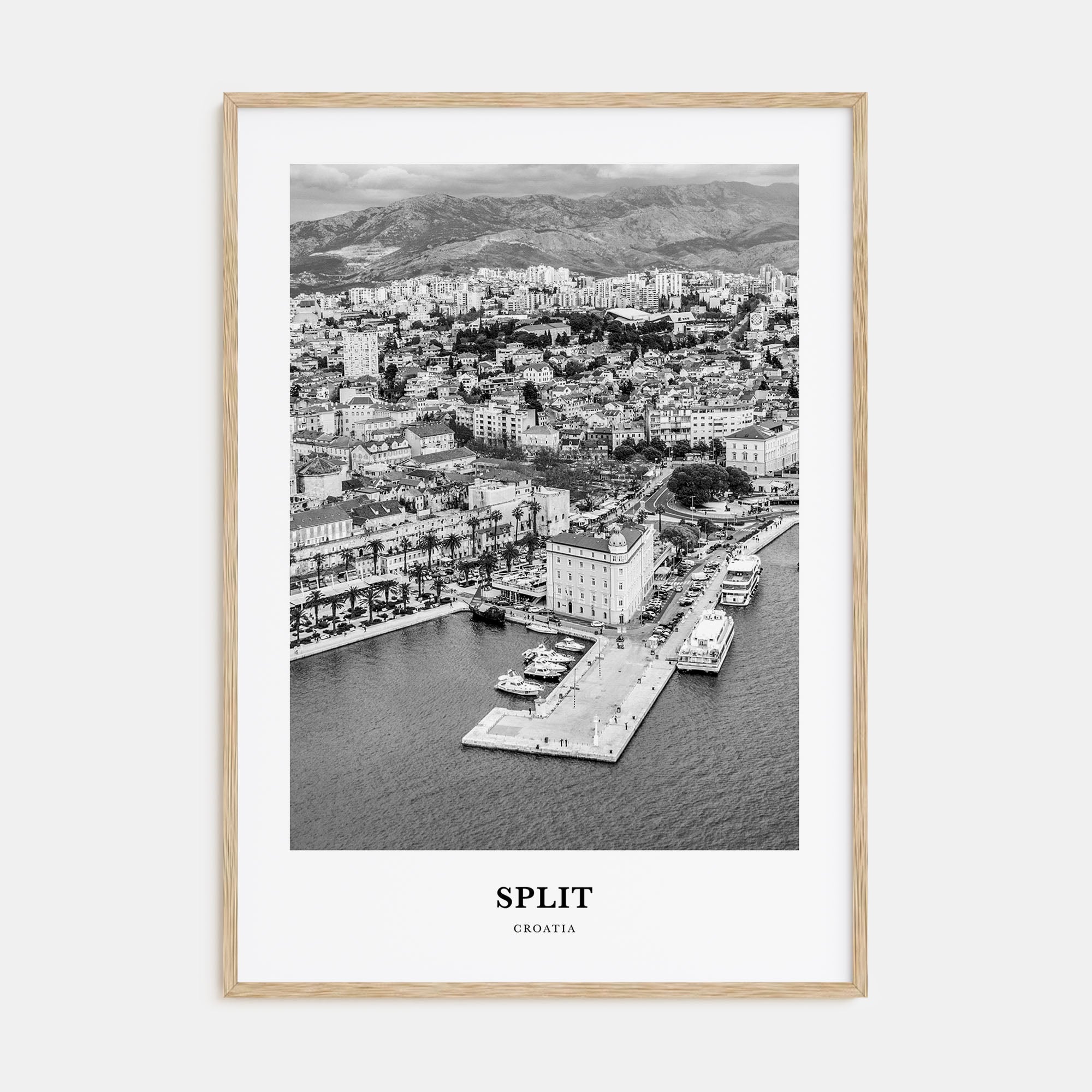 Split Portrait B&W Poster