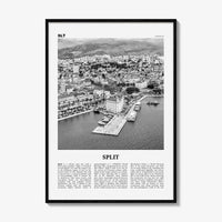 Split Print Black and White, Split Wall Art, Split Poster, Split Photo, Split Wall Decor, Croatia, Dalmatia, Hrvatska, Europe