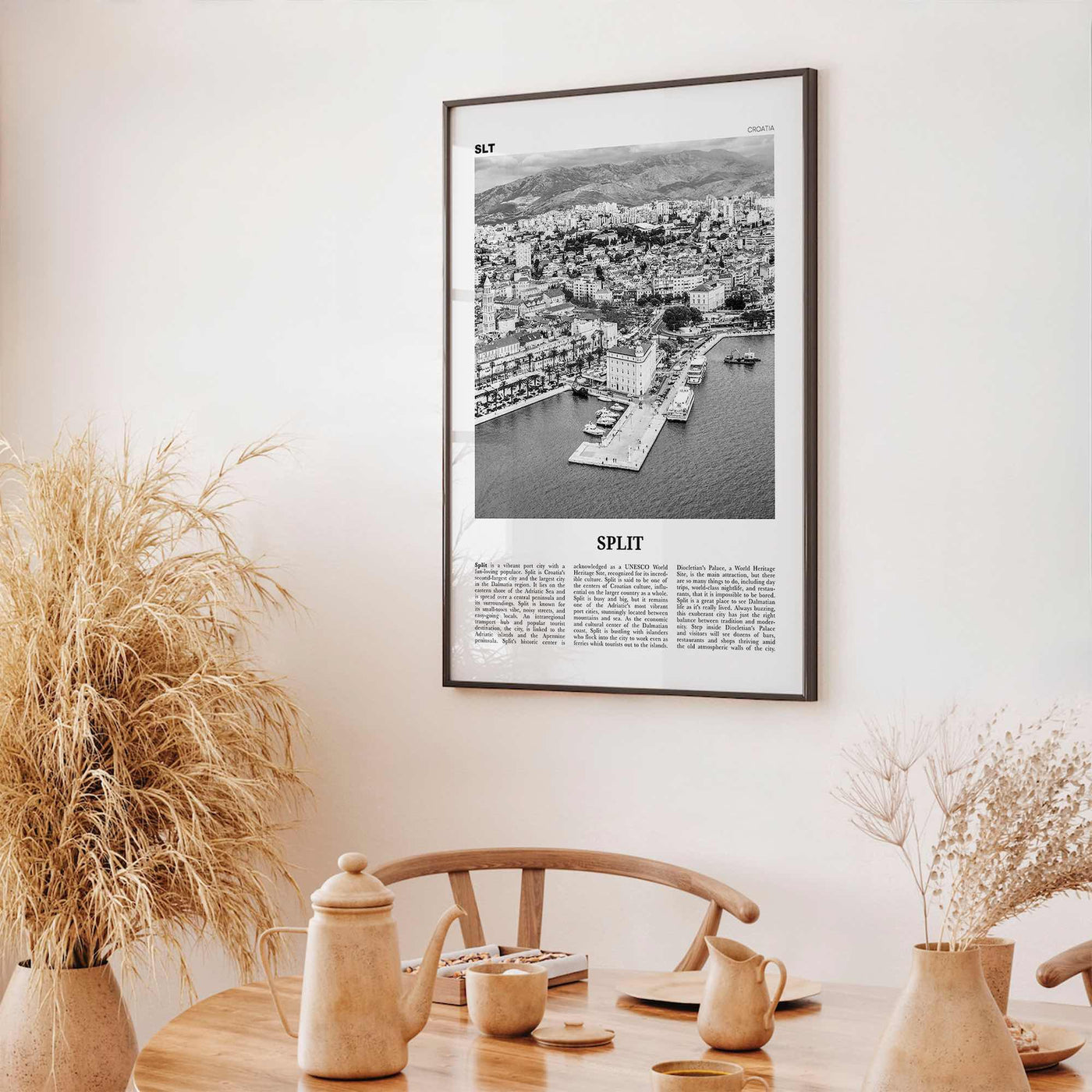 Split Print Black and White, Split Wall Art, Split Poster, Split Photo, Split Wall Decor, Croatia, Dalmatia, Hrvatska, Europe