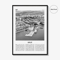 Split Print Black and White, Split Wall Art, Split Poster, Split Photo, Split Wall Decor, Croatia, Dalmatia, Hrvatska, Europe
