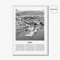 Split Print Black and White, Split Wall Art, Split Poster, Split Photo, Split Wall Decor, Croatia, Dalmatia, Hrvatska, Europe