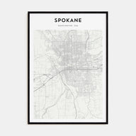 Spokane Map Portrait Poster